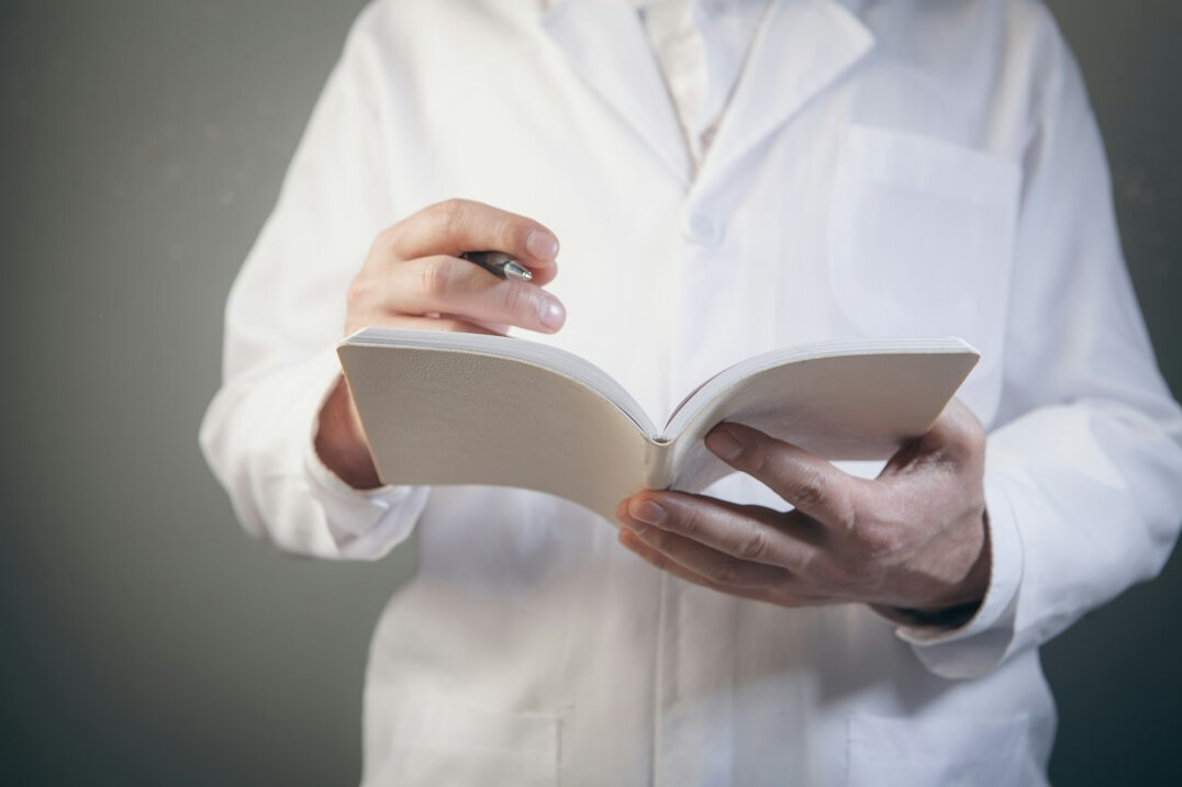 person reviewing medical notes