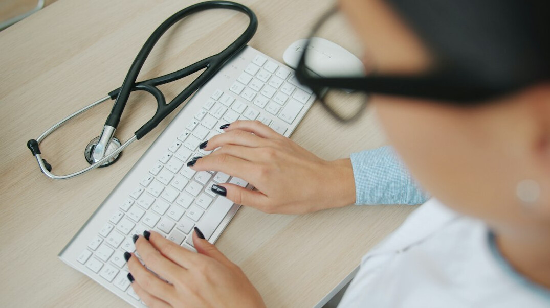 healthcare professional studying
